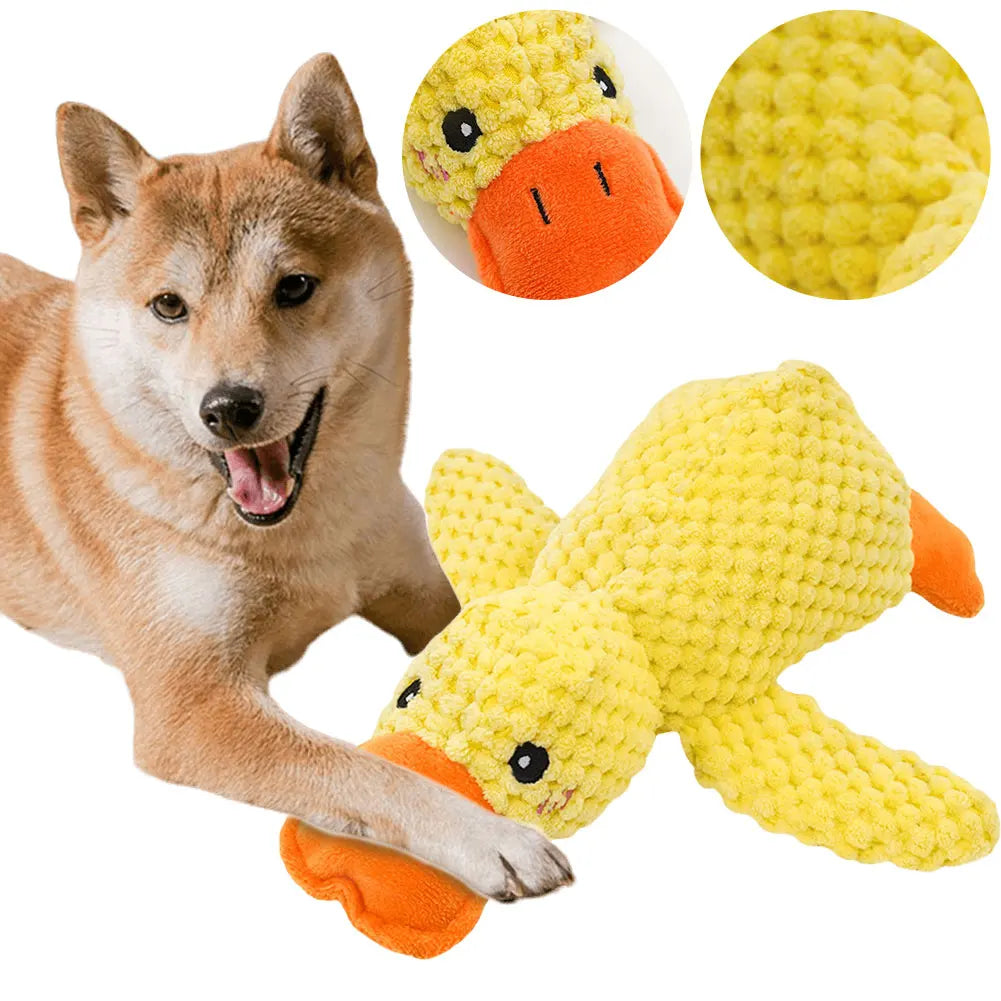 Quacking Sound Calming Duck Dog Toy