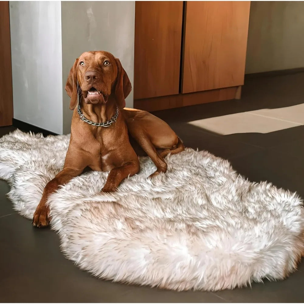 Luxury Faux Fur Orthopedic Dog Bed, Memory Foam