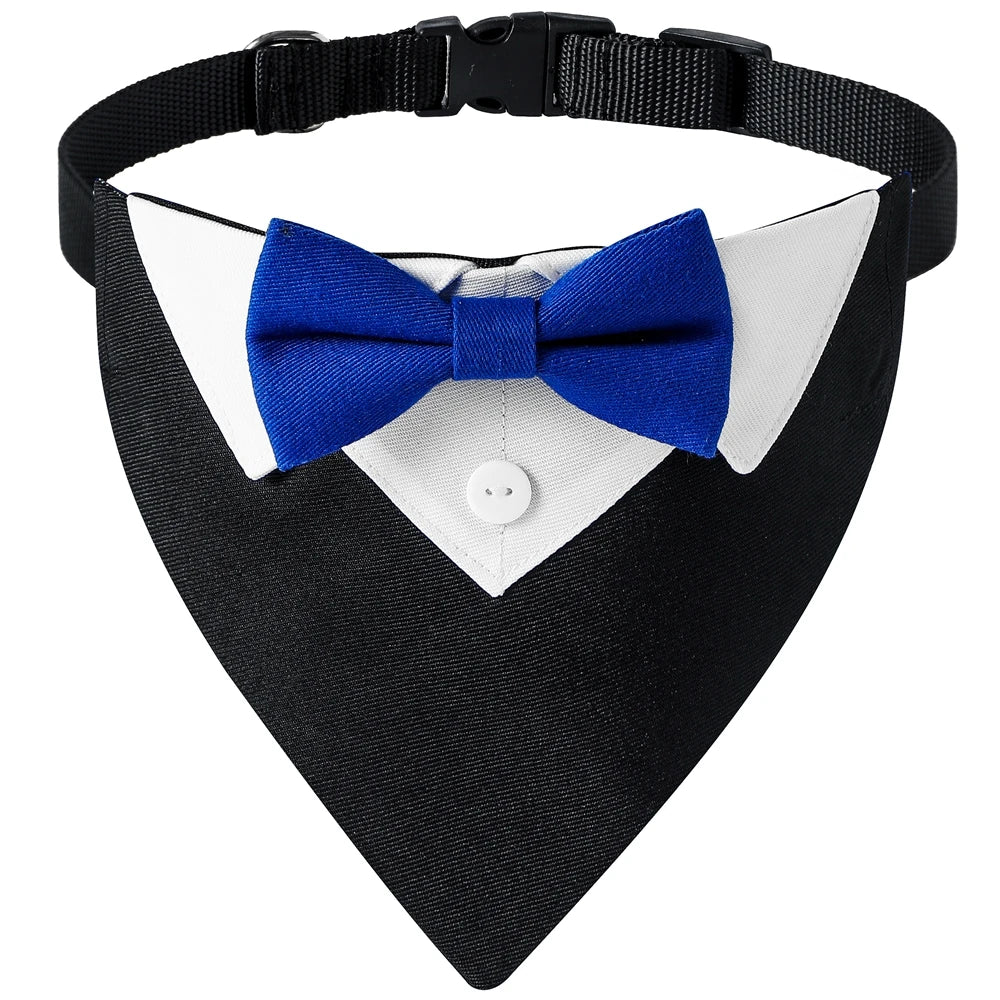 Adjustable Bow Tie Tuxedo Bandana