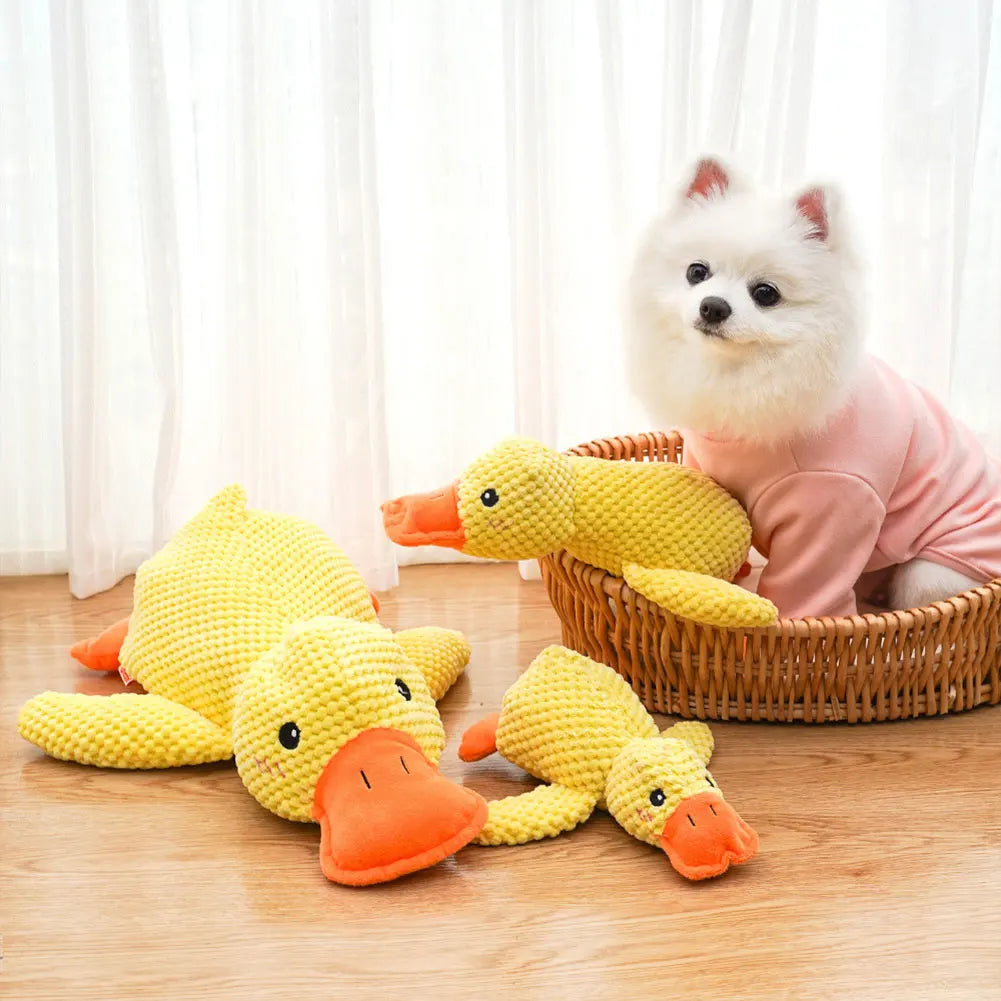 Quacking Sound Calming Duck Dog Toy