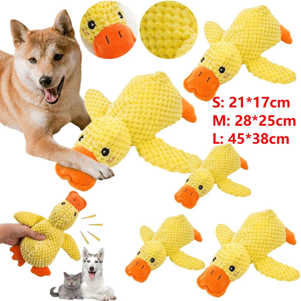 Quacking Sound Calming Duck Dog Toy