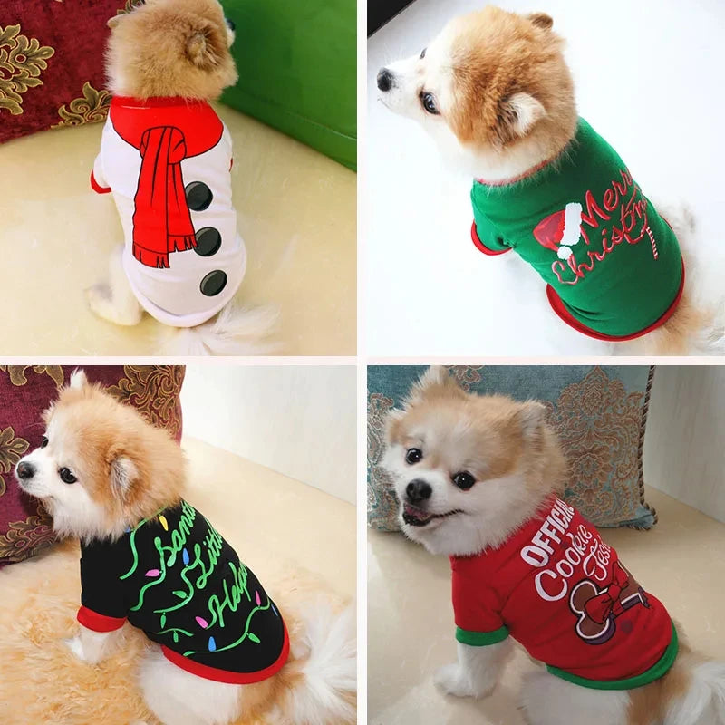 Christmas Dog Clothes New Year Pets Dogs Clothing For Small Medium Dogs