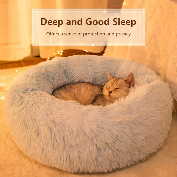 Super Soft & Cozy Round Plush Pet Bed