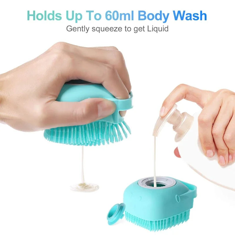 Pet Dog Shampoo Brush Scrubber