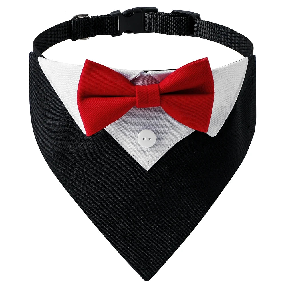 Adjustable Bow Tie Tuxedo Bandana