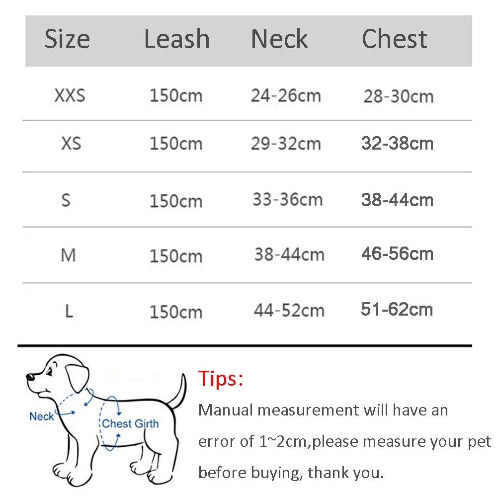 Adjustable Dog Harness Leash Set