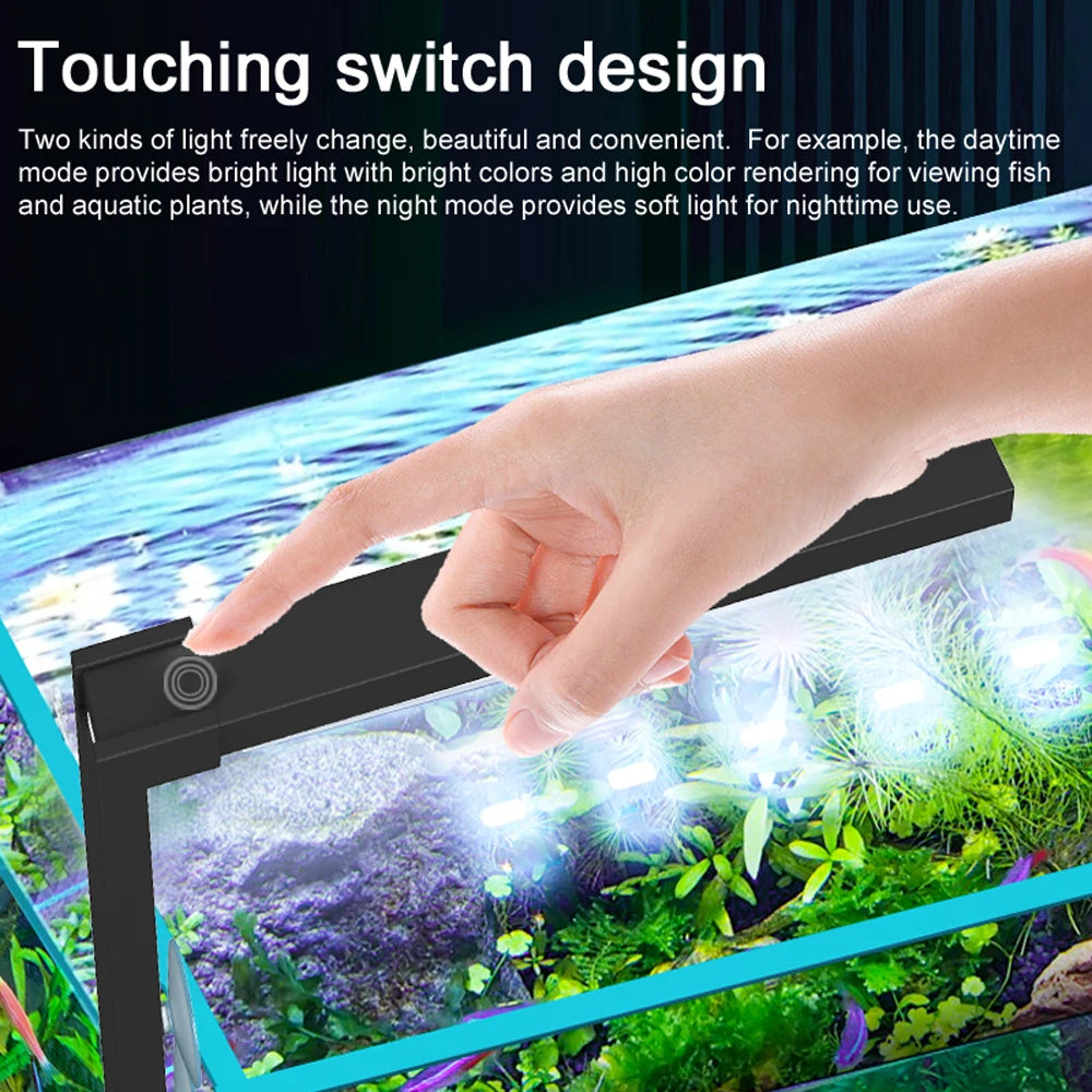 ABS Small Fish Bowl LED Light Desktop Aquarium Algae Aquatic Plant