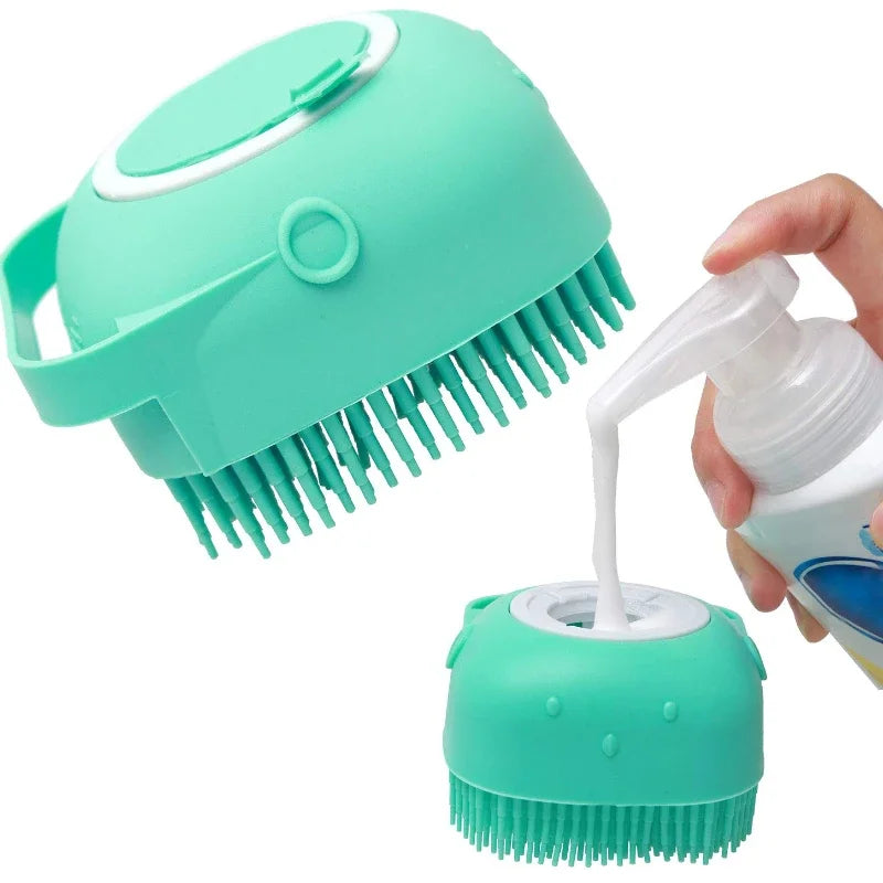 Pet Dog Shampoo Brush Scrubber