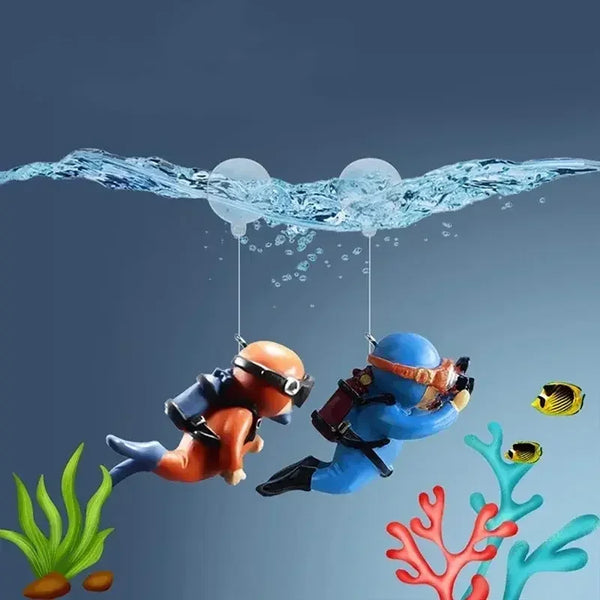 Fish Tank Decorations Aquarium Accessories Floating Diver