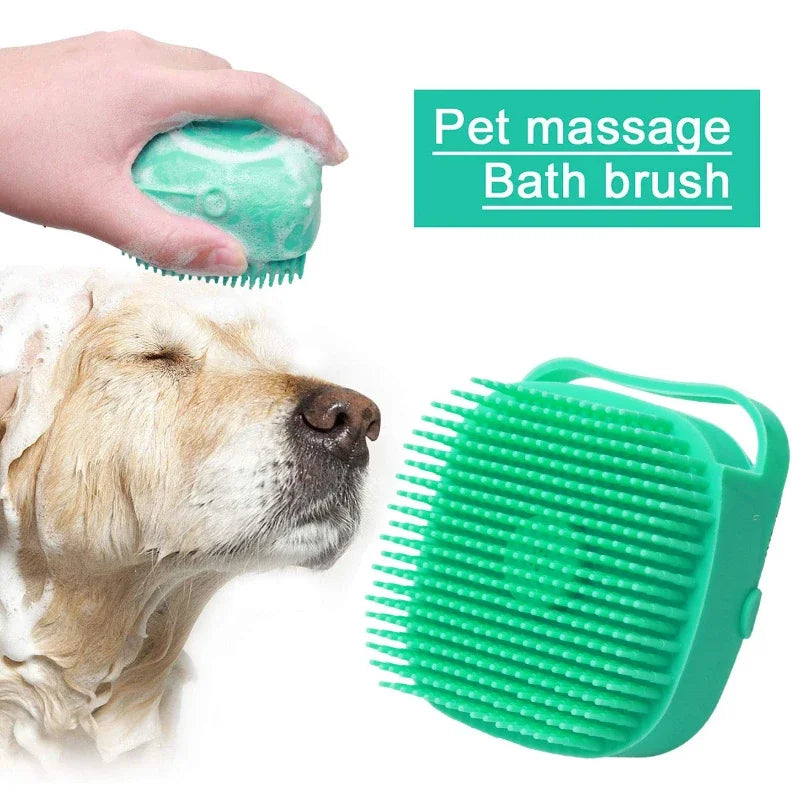 Pet Dog Shampoo Brush Scrubber