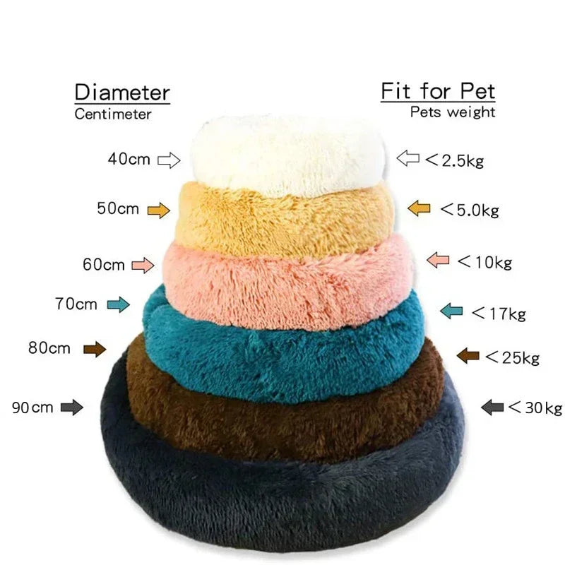 CozyNest Round Plush Pet Bed