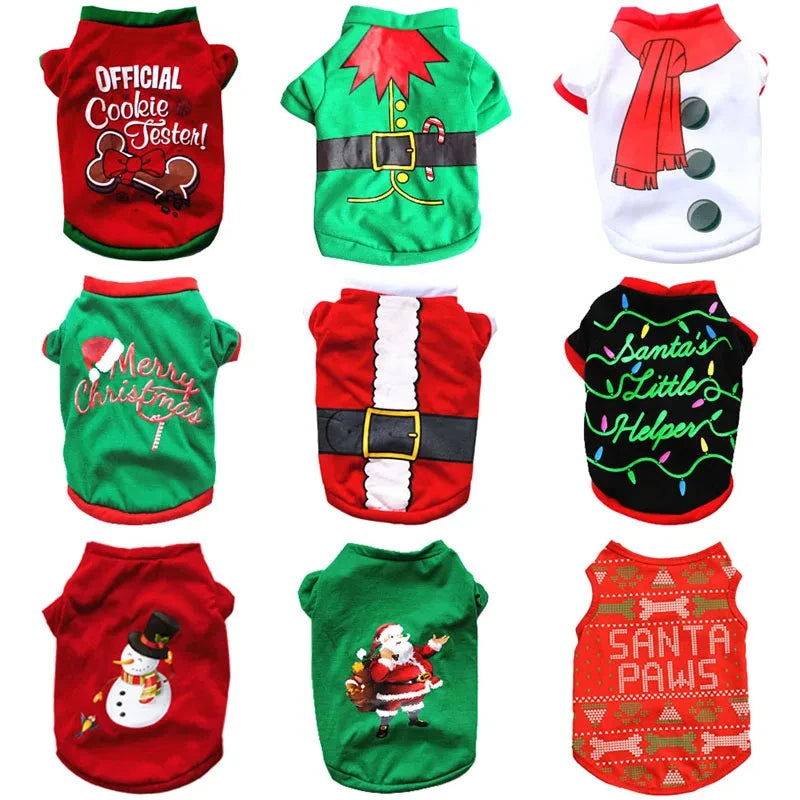 Christmas Dog Clothes New Year Pets Dogs Clothing For Small Medium Dogs