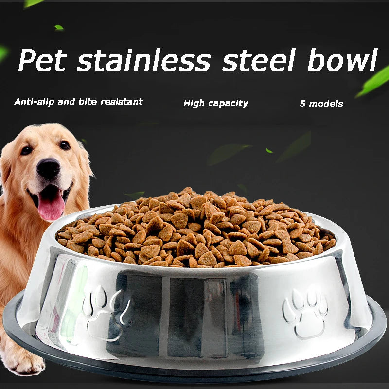 Pet Dog/Cat Stainless Steel Feeding/Water Bowl