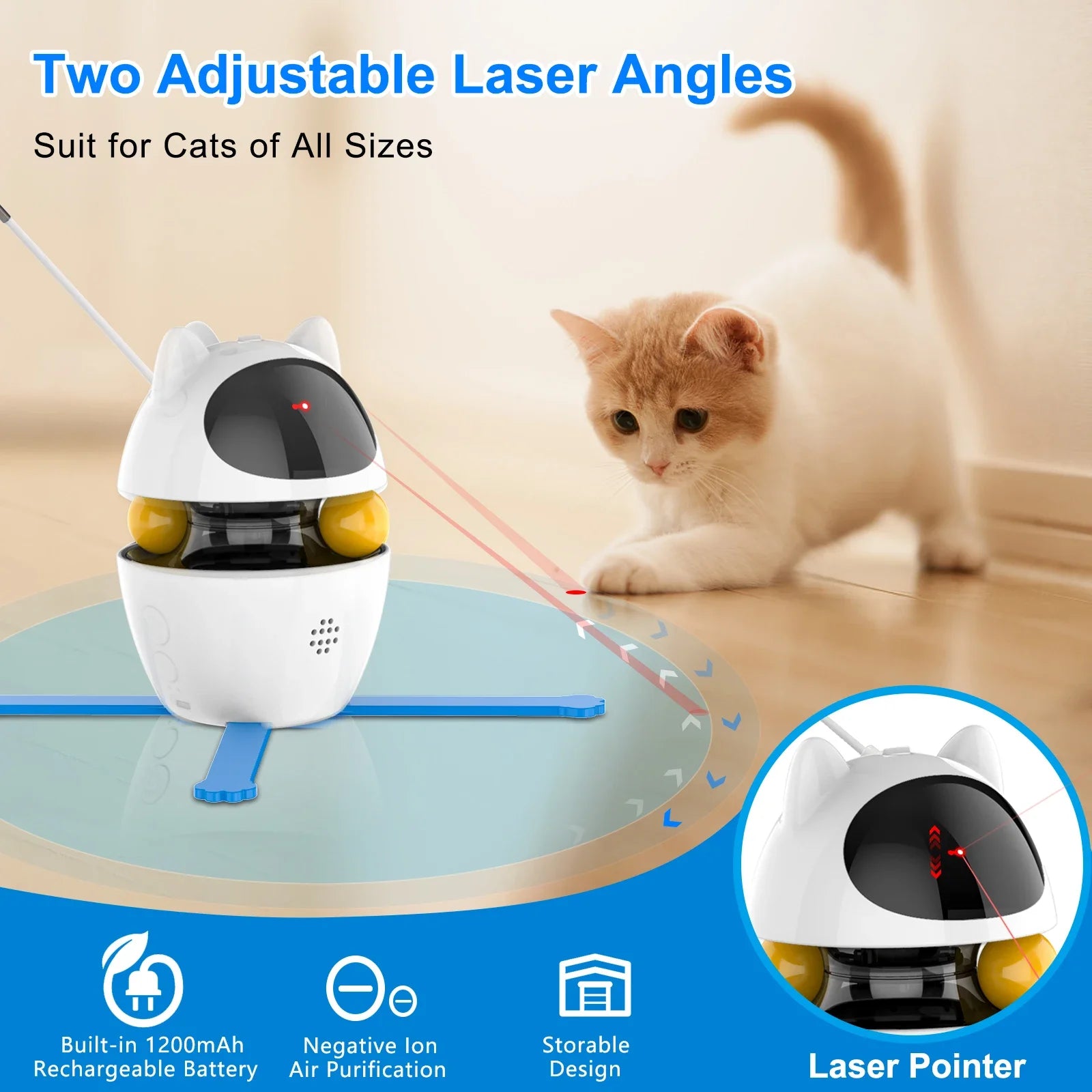 4-in-1 Cat Toys Indoor Electric Interactive Toys