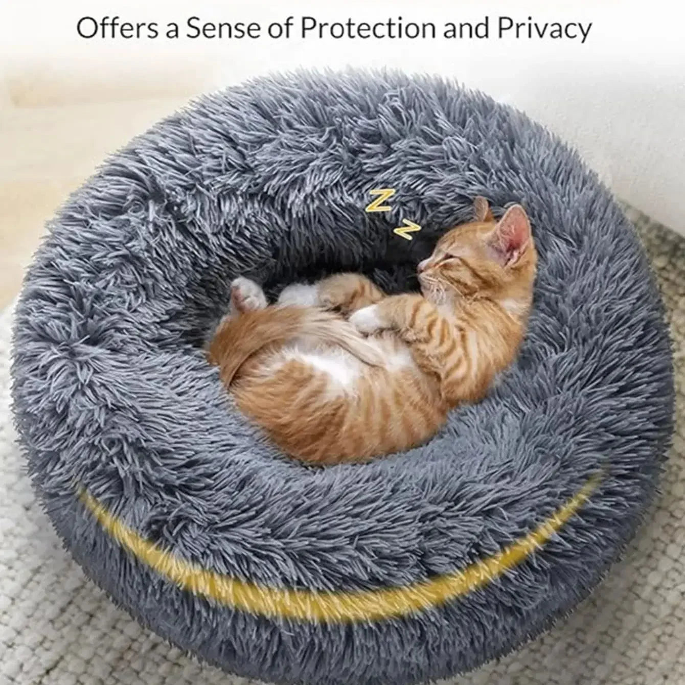 CozyNest Round Plush Pet Bed